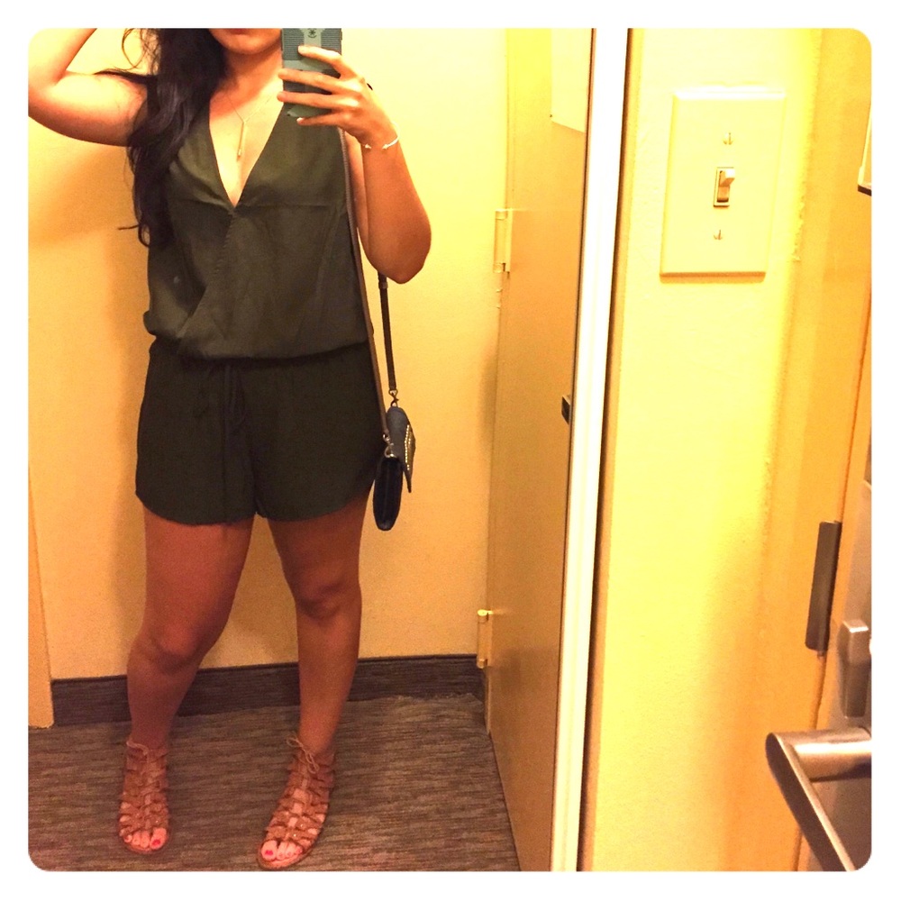Forever 21 Olive Romper
